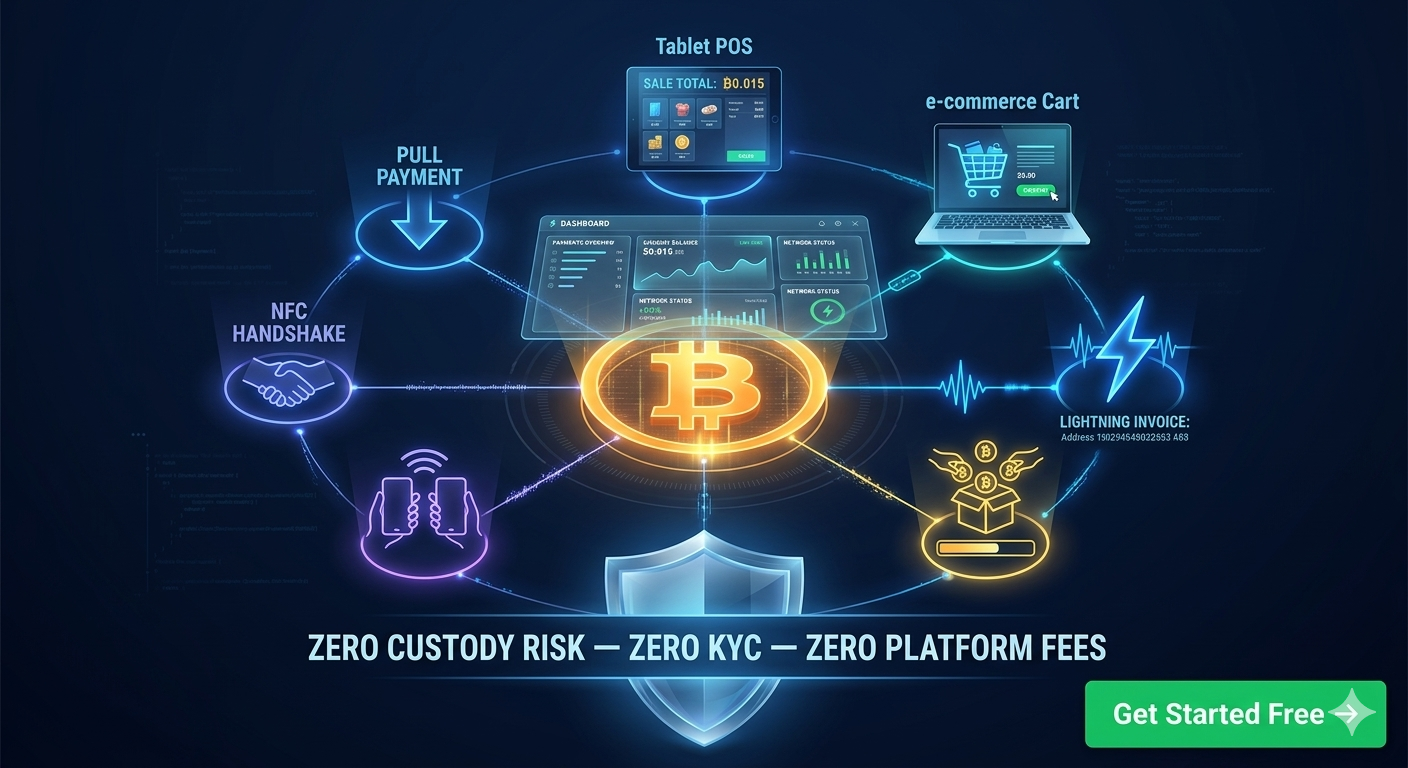 Bitcoin commerce platform dashboard