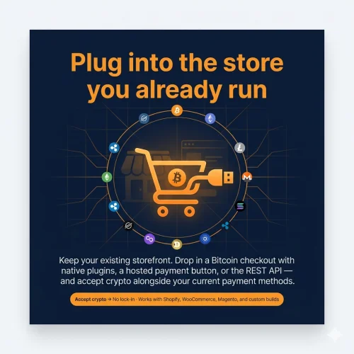 Plug your store into Bitcoin payments